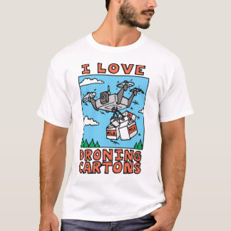 T-Shirt mit dröhnenden Kartons