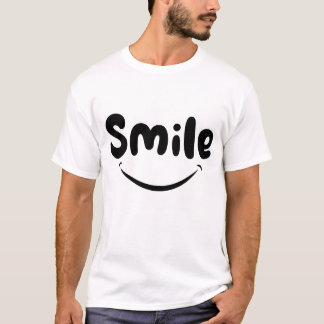 T-Shirt mit einem Smile-Logo und dem Wort "smile"