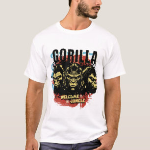 T-Shirt mit einem starken Gorilladesign
