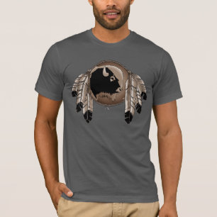 T-Shirt mit einheimischer Kunst aus biologischer T
