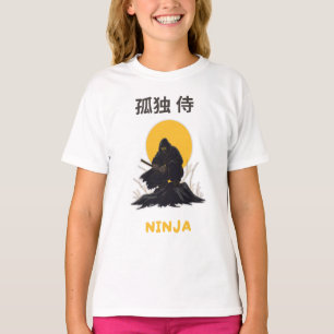 T-Shirt mit einsamem Ninja-Samurai-Kunst-Design