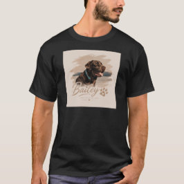 T-Shirt mit eleganter Typografie, Namen und Foto d