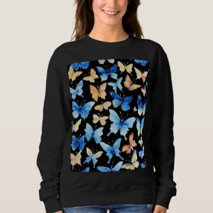 T - Shirt mit empfindlichen Goldfolienschmetterlin
