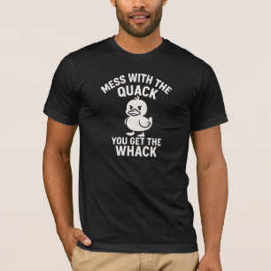 T-Shirt mit Entenwitz 'Mit der Quak-Ente spielen'