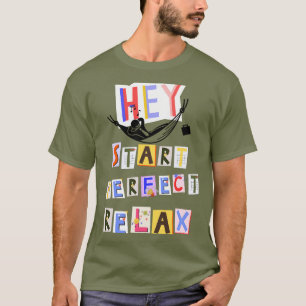 T - Shirt mit farbigen Schriften