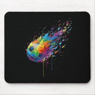 T-Shirt mit Farbspritzern Fußballspieler Fans Ent Mousepad