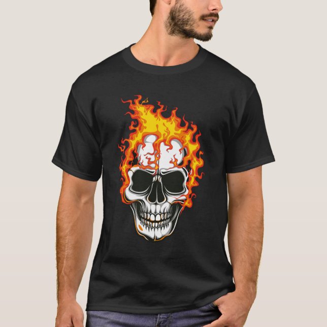 T - Shirt mit Feuer (Vorderseite)