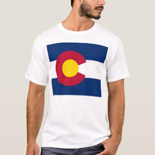 T Shirt mit Flag Colorado Staat USA