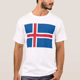 T Shirt mit Flagge Islands