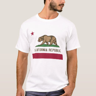 T Shirt mit Flagge Kaliforniens Staat USA
