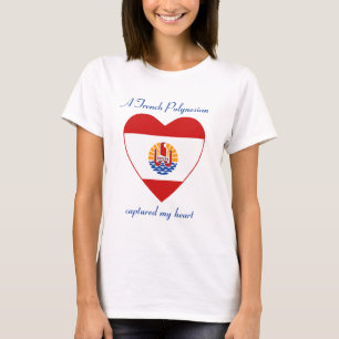 T-Shirt mit Flagge von Französisch-Polynesien als
