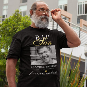 T-Shirt mit Gedenkbild für den Sohn 'R.I.P'