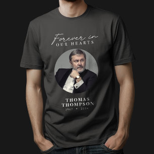 T-Shirt mit Gedenkfoto für immer in unseren Herzen