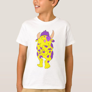 T-Shirt mit geflecktem flauschigem Monsterkind