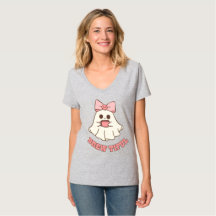 T-Shirt mit Geist, der Kaffee trinkt