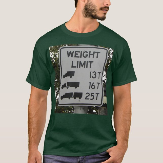 T - Shirt mit Gewichtsbegrenzung (Vorderseite)