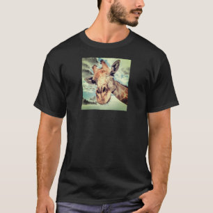 T Shirt mit Giraffe Portrait