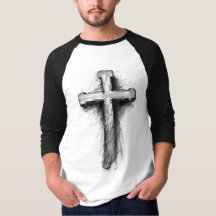 T-Shirt mit Grafik für Männer, christliches Kreuz 