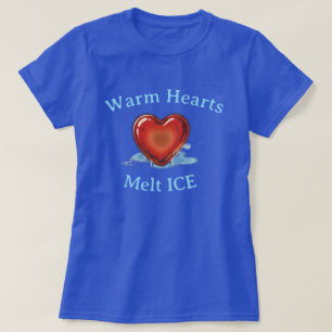 T-Shirt mit Grafik "Warme Herzen schmelzen Eis"