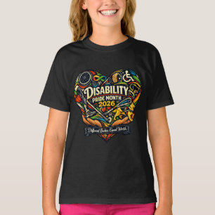 T-Shirt mit Herz für den Monat des Stolzes Behinde