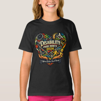 T-Shirt mit Herz für den Monat des Stolzes Behinde
