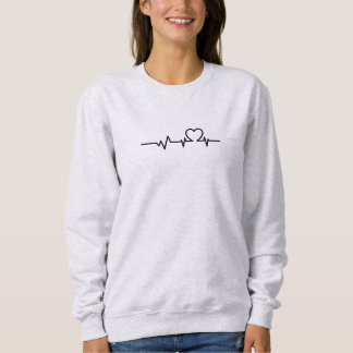 T-Shirt mit Herzschlag und Herz Sweatshirt