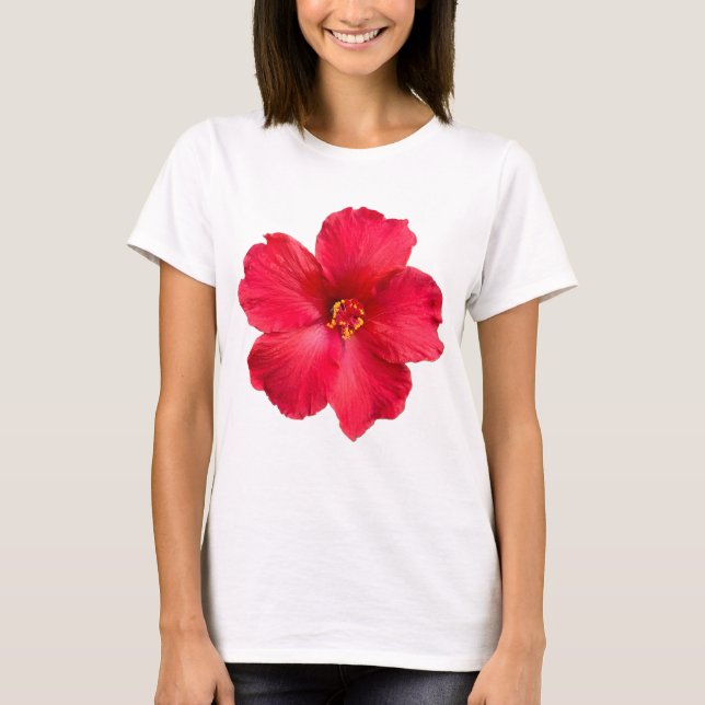 T - Shirt mit Hibiskus (Vorderseite)