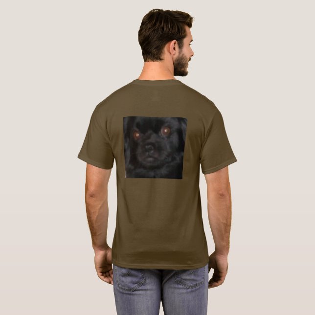 T-Shirt mit Hund, der dich ansieht (Schwarz voll)
