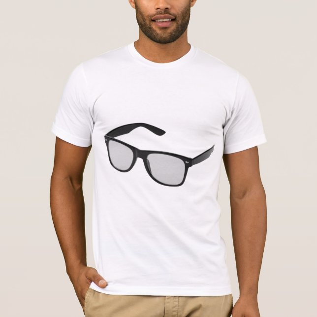 T-Shirt mit ikonischen Objekten - Brille (Vorderseite)