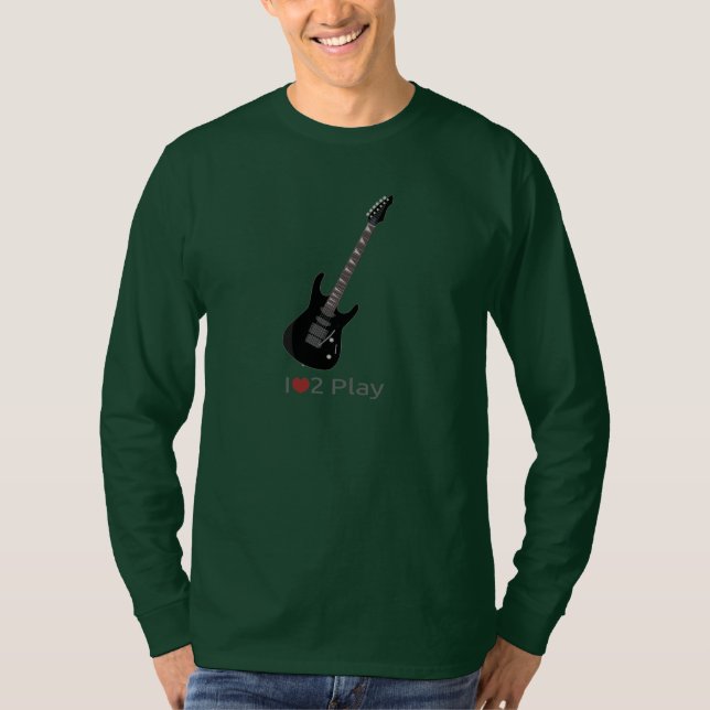 T - Shirt mit Illustration einer elektrischen Gita (Vorderseite)