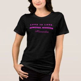 T-Shirt mit individuellem Namen - Stolz-Monat Schw Tri-Blend Shirt