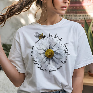 T-Shirt mit inspirierender Botschaft 'Sei nett'