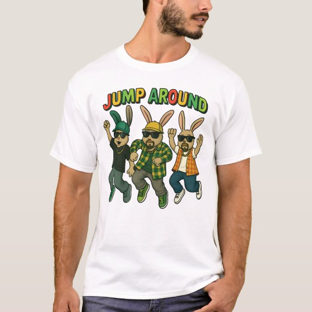 T-Shirt mit Jump around-Motiv (Vorderseite)