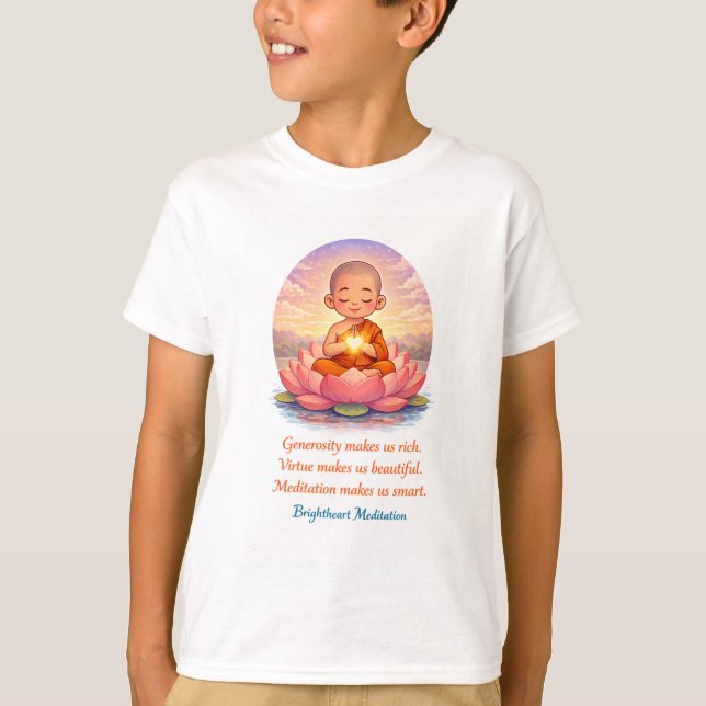 T-Shirt mit Kindermönch (Vorderseite)