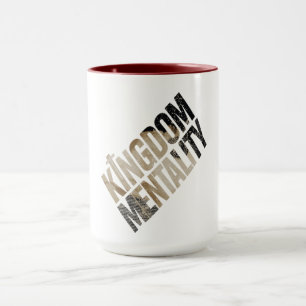 T-Shirt mit Kingdom Mentality Glaubensfokus Diszip Tasse