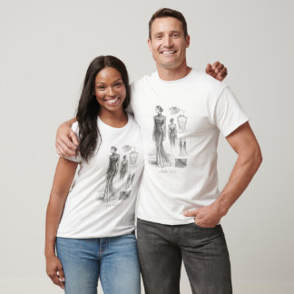 T-Shirt mit Kleiderskizze-Motiv