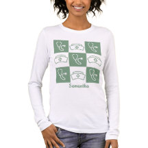 T-Shirt mit Krankenpfleger-Berufsmütze und Stethos