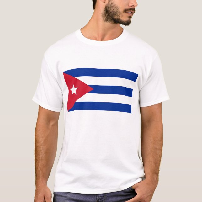T Shirt mit kubanischer Flagge (Vorderseite)