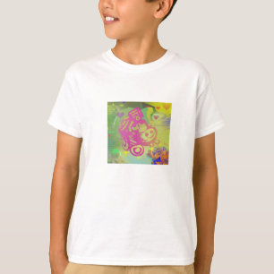 T-Shirt mit lachendem kleinen Auto, begeitet von H