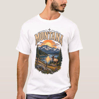 T-Shirt mit Landschaftsdruck MONTANA