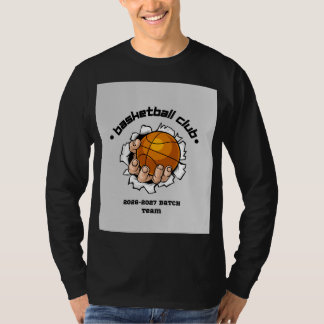 T-Shirt mit langem Arm für Erwachsene für Basketba