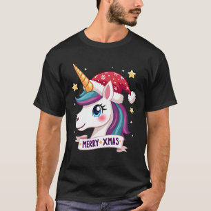 T-Shirt mit langem Arm und Weihnachts-Einhorn (1)