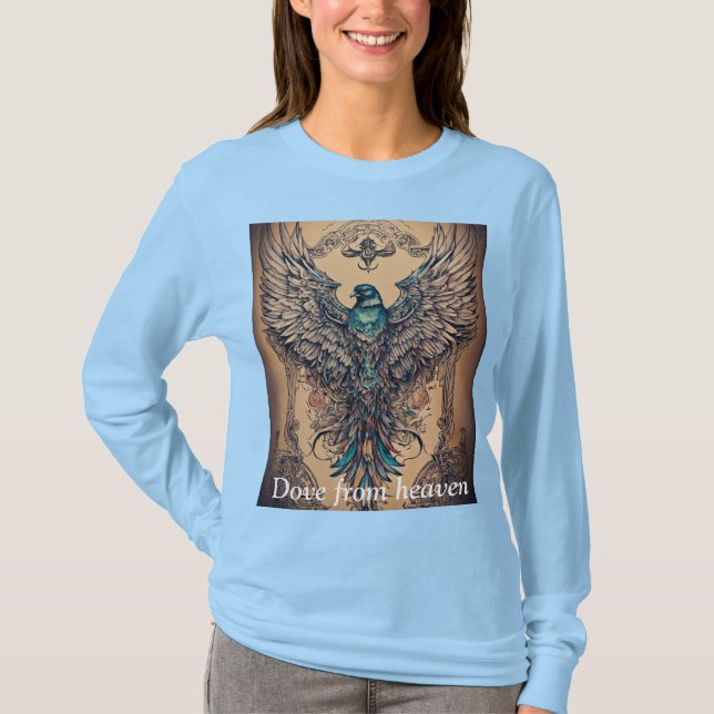 T - Shirt mit langer Rückenlehne, komfortabel, Läs (Vorderseite)
