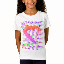 T - Shirt mit leuchtenden Herzen