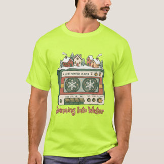 T-Shirt mit Lo-Fi-Kassetten-Player 'Spinning Into