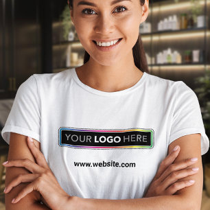 T-Shirt mit Logo für Frauenunternehmen mit Website