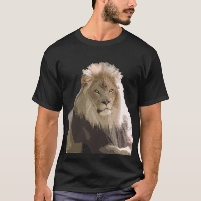 T - Shirt mit Löwe in einer natürlichen majestätis (Vorderseite)