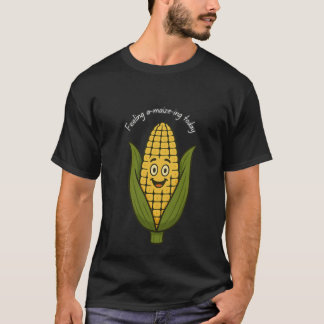 T-Shirt mit lustigem Mais-Wortspiel 'Feeling A-Mai