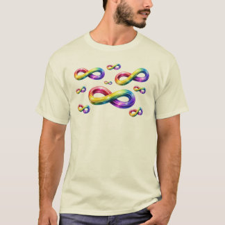 T-Shirt mit mehreren farbenfrohen Unendlichkeitssy