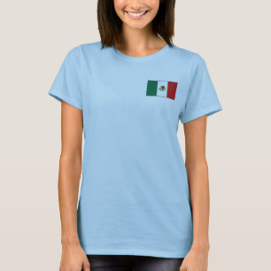 T-Shirt mit Mexiko-Flagge + Karte